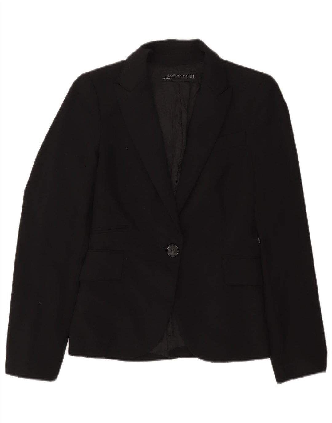 Jaqueta blazer feminina Zara com 1 botão EU 34 2XS preta