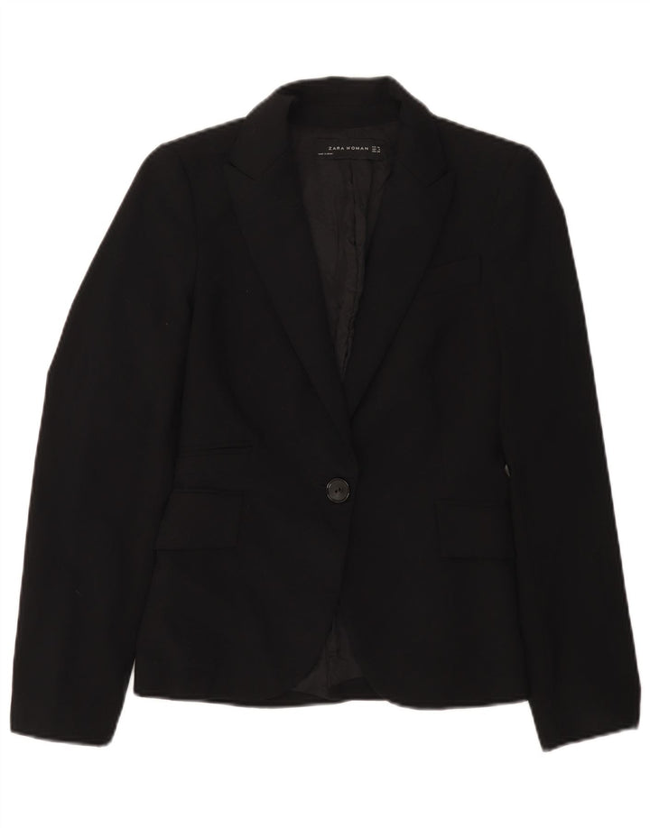 Jaqueta blazer feminina Zara com 1 botão EU 34 2XS preta