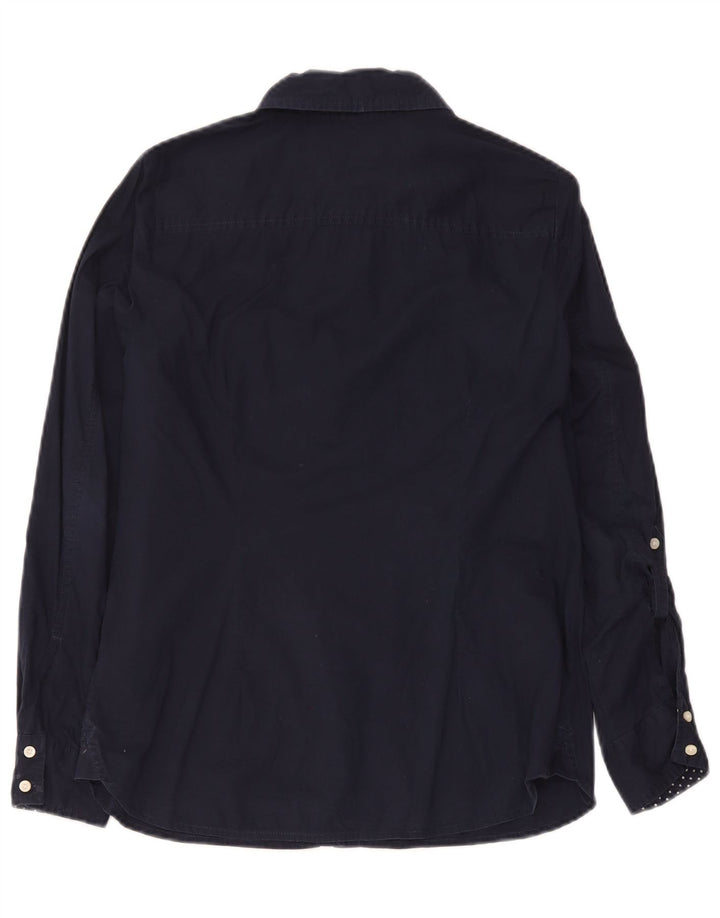 Camisa Tommy Hilfiger Mulher UK 14 Médio Azul Marinho