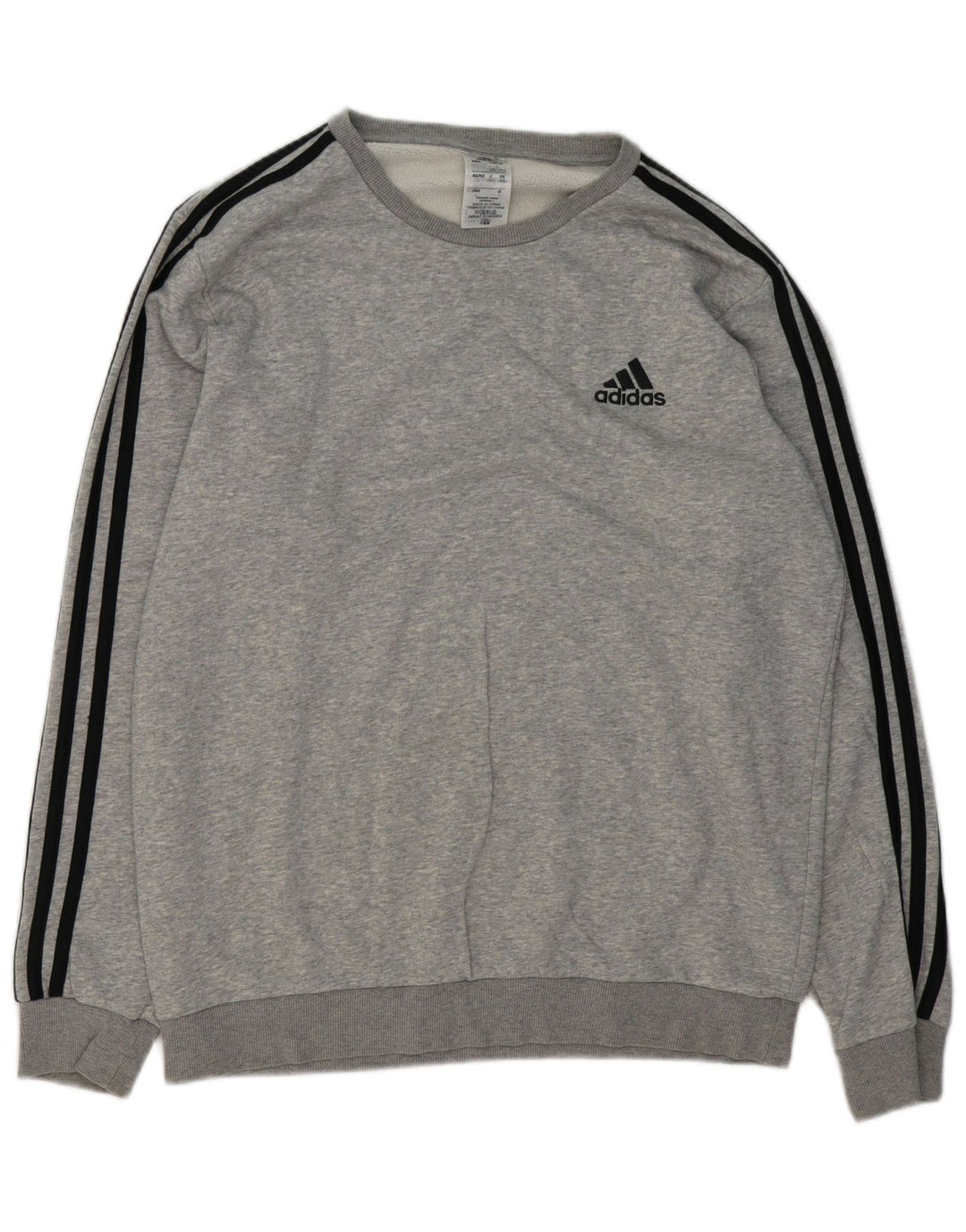 Adidas moletom masculino jumper grande algodão manchado cinza