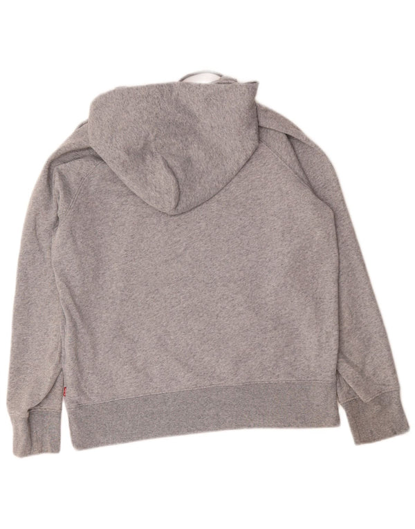 Moletom com capuz gráfico masculino Levi's XS cinza algodão manchado