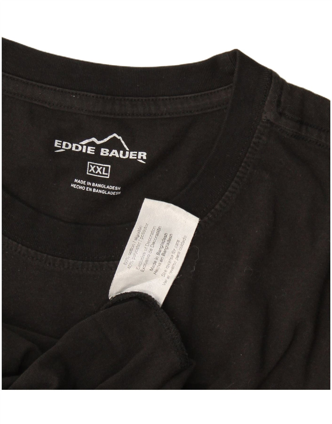 Camiseta masculina Eddie Bauer Top 2XL algodão preto