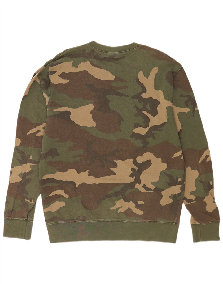 Carhartt moletom gráfico masculino jumper médio cáqui algodão camuflado