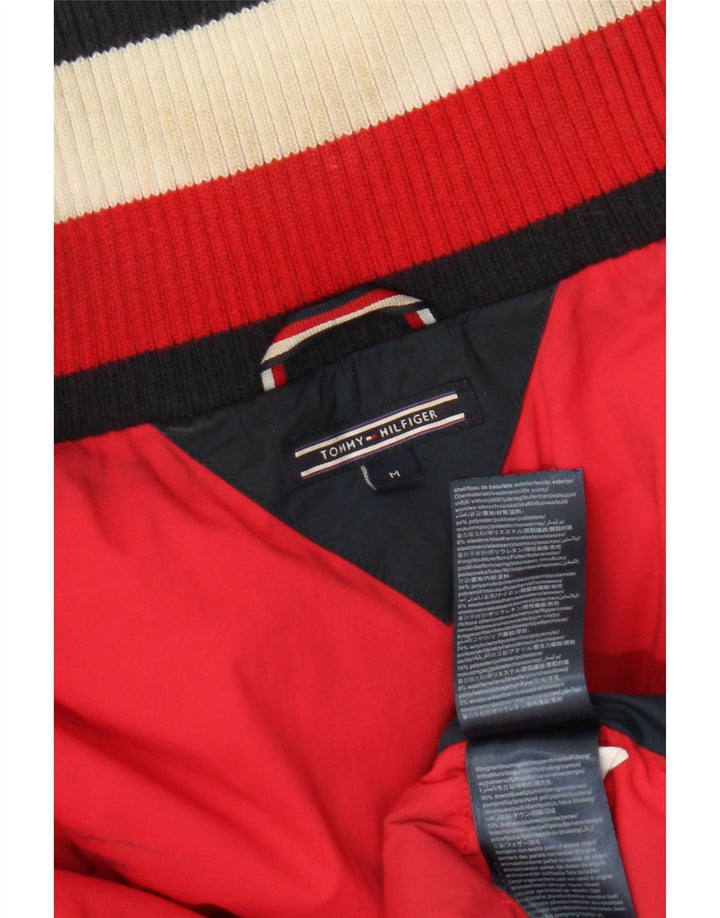 Jaqueta acolchoada feminina Tommy Hilfiger UK 12 poliéster azul marinho médio