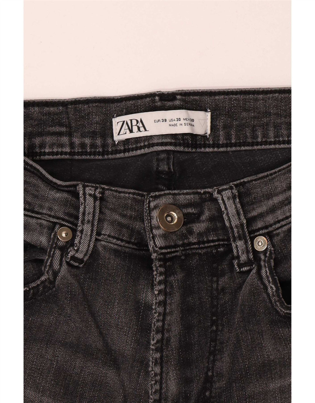 Zara Mens Jeans Skinny EU 38 Pequeno W30 L29 Cinza