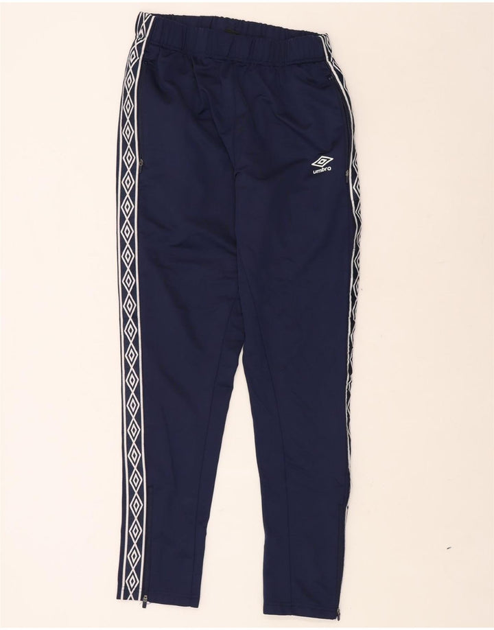 Calça de treino masculina gráfica UMBRO poliéster azul marinho médio