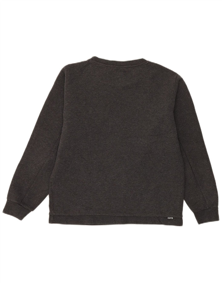 Quiksilver moletom masculino jumper poliéster manchado cinza médio