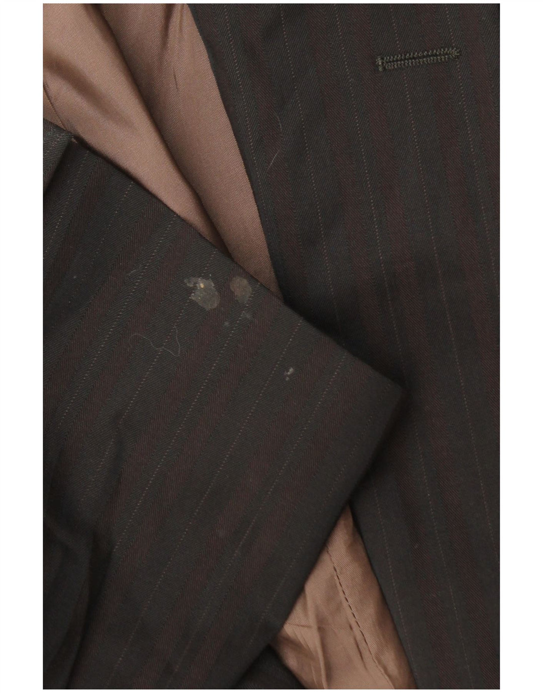 Jaqueta blazer masculina de 2 botões HUGO BOSS UE 58 4XL lã listrada marrom