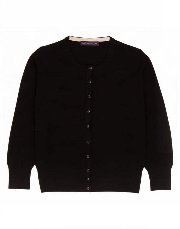 Suéter cardigã feminino Marks & Spencer Reino Unido 12 viscose preta média