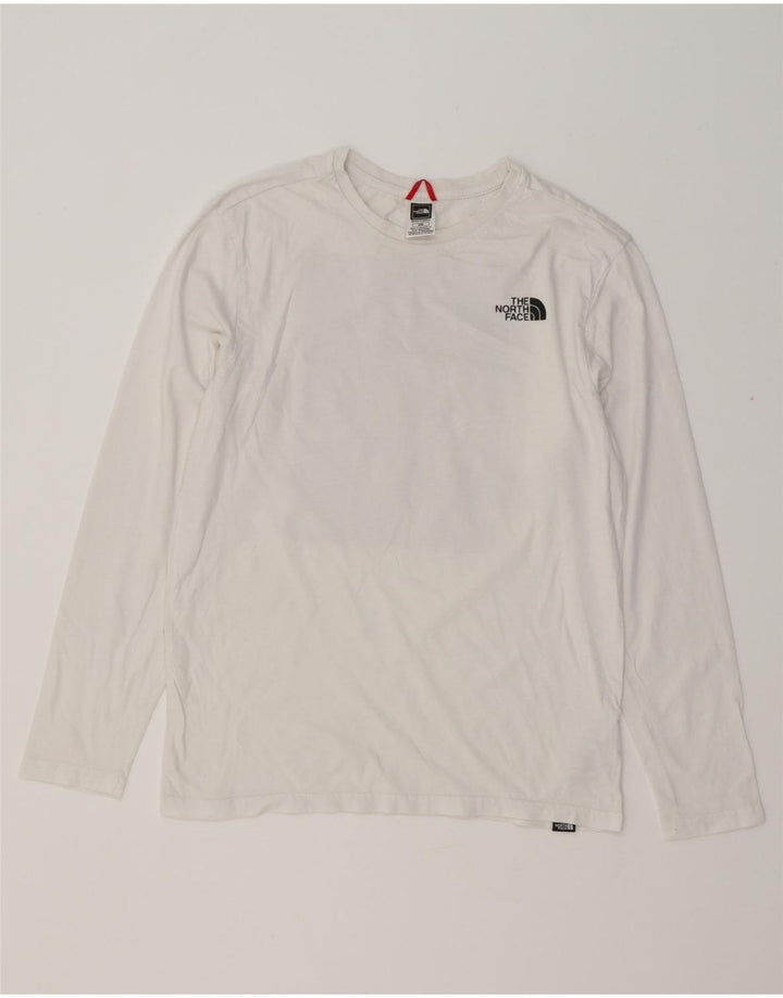 THE NORTH FACE Camiseta masculina gráfica de manga comprida de algodão branco médio