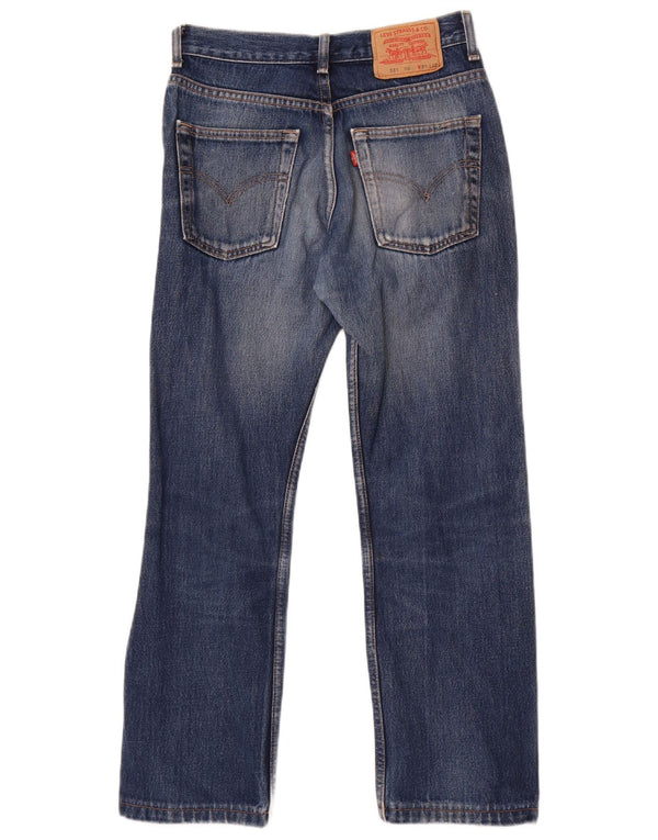 Calça Jeans Levis Masculina 581 Distressed Straight W29 L27 Azul Algodão