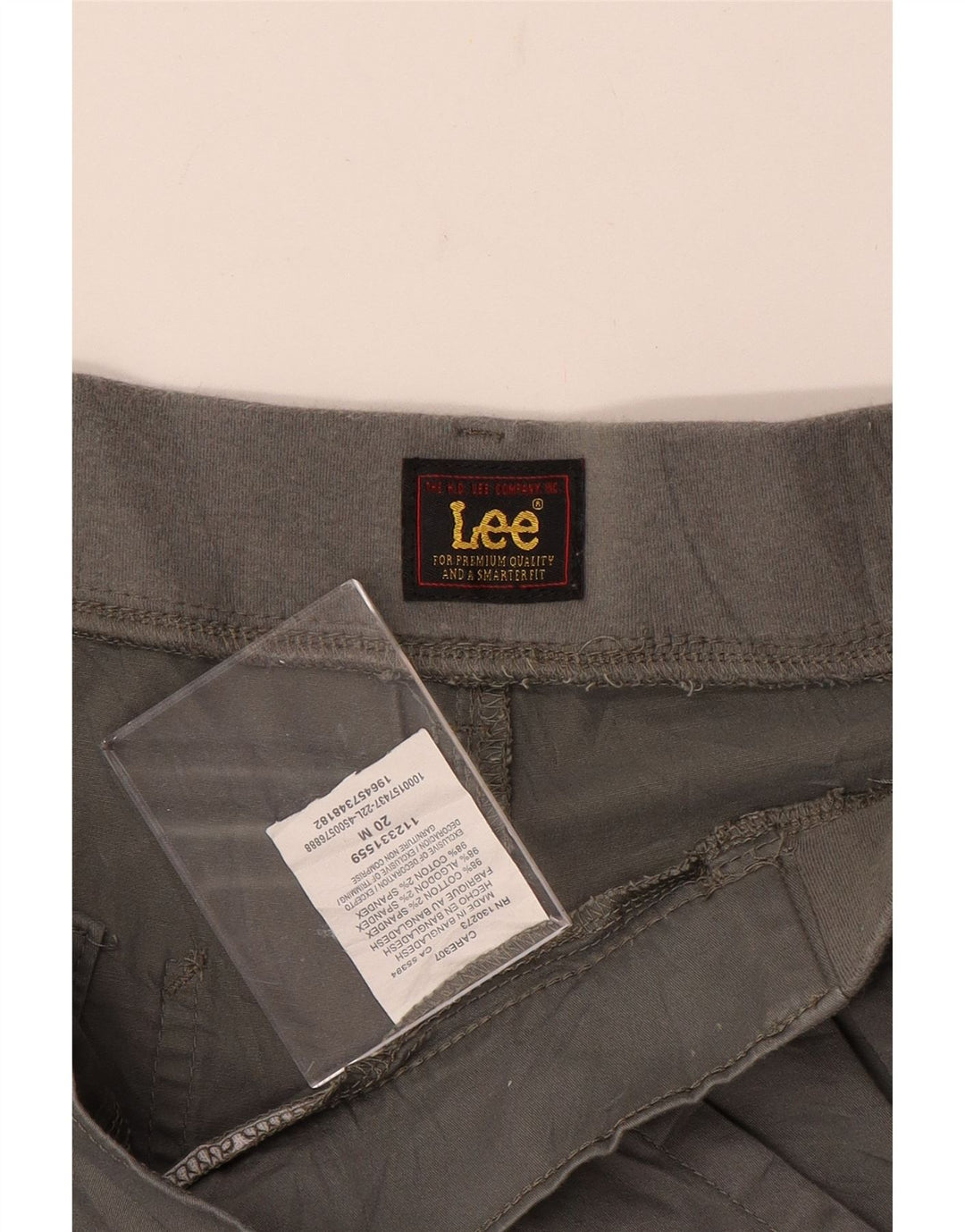 LEE Shorts Chino Feminino US 20 3XL W40 Algodão Cinza