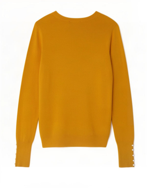 Zara Womens Boat Neck Jumper Sweater UK 12 Medium Yellow