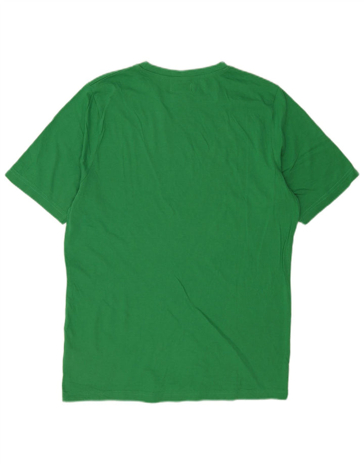 Camiseta gráfica masculina Kappa Top médio algodão verde