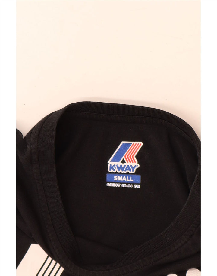 Camiseta gráfica masculina K-Way Top pequeno preto