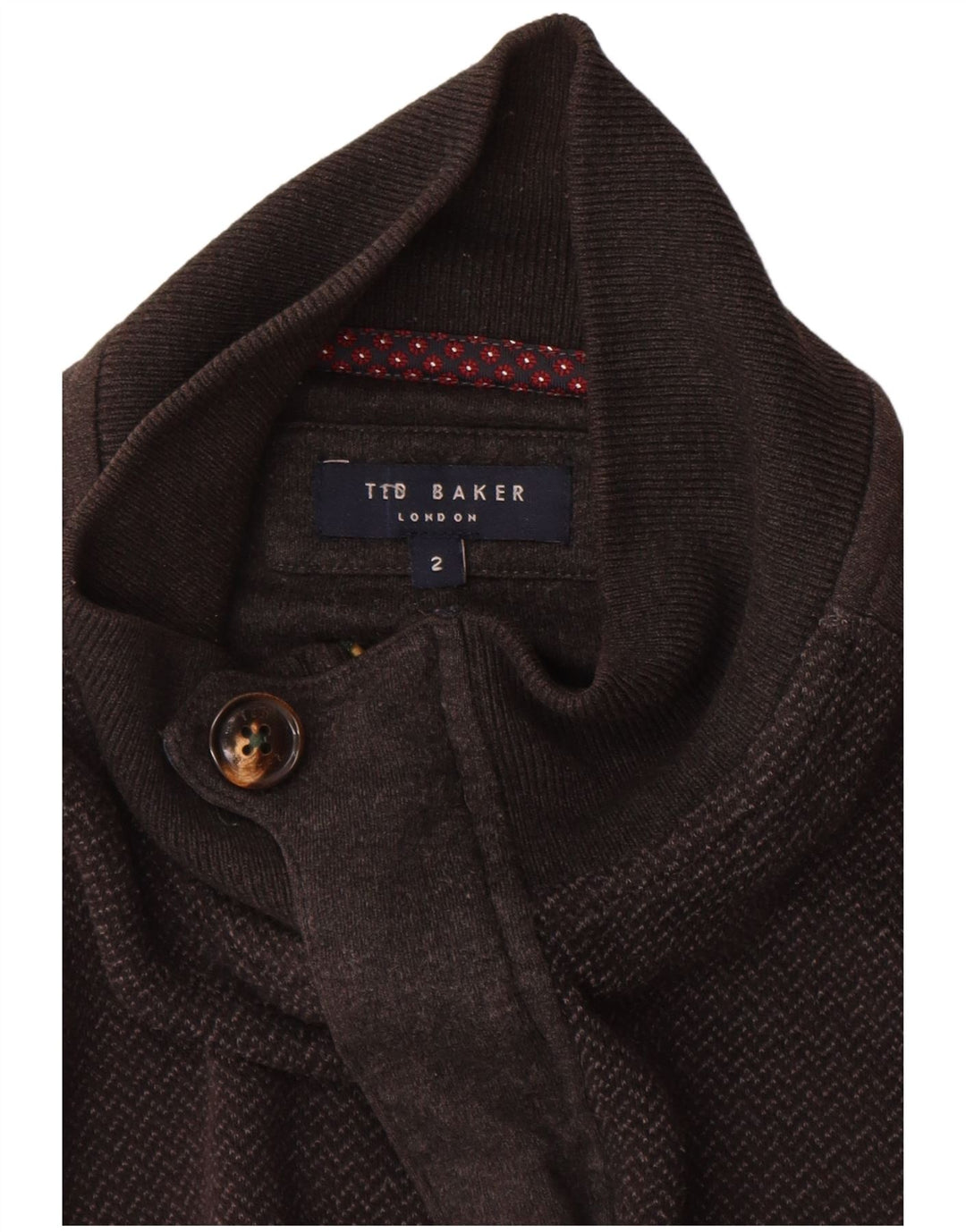 Suéter cardigã masculino Ted Baker tamanho 2 cinza pequeno