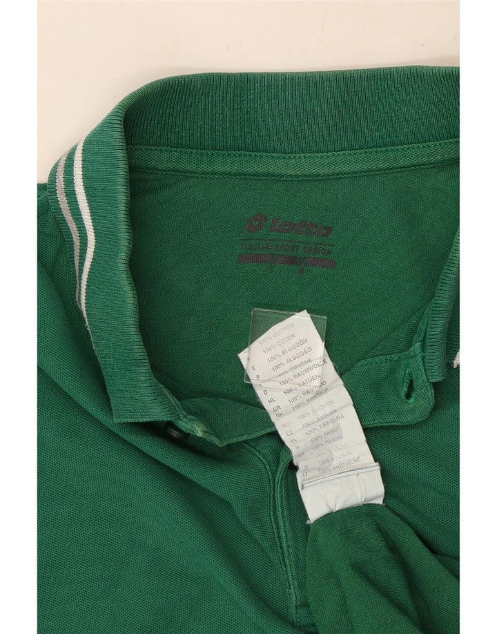 Camisa polo masculina Lotto grande algodão verde