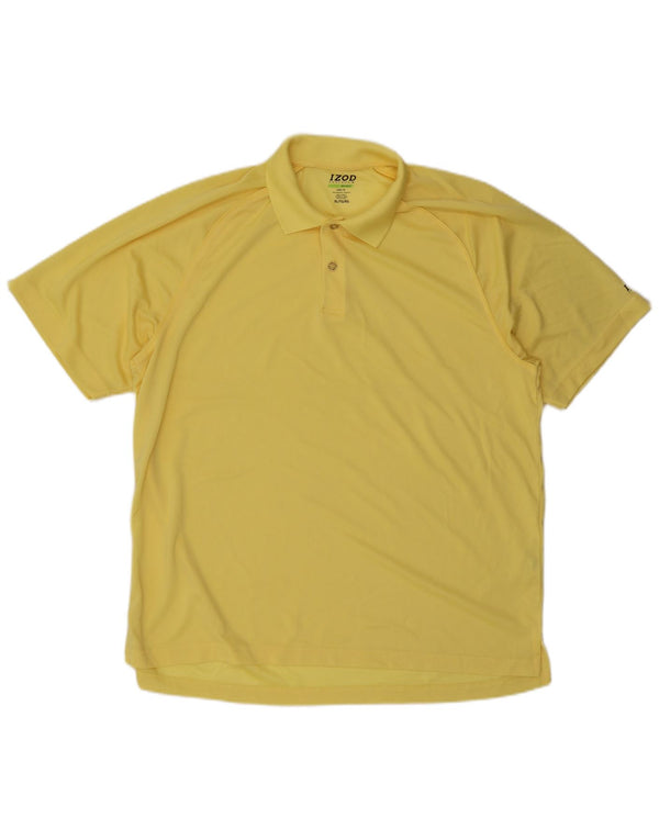 Camisa polo masculina de golfe IZOD XL poliéster amarelo