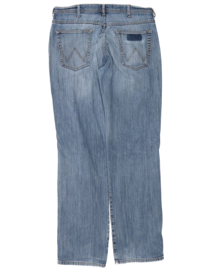 WRANGLER Masculino Utah Straight Jeans W34 L34 Azul Algodão