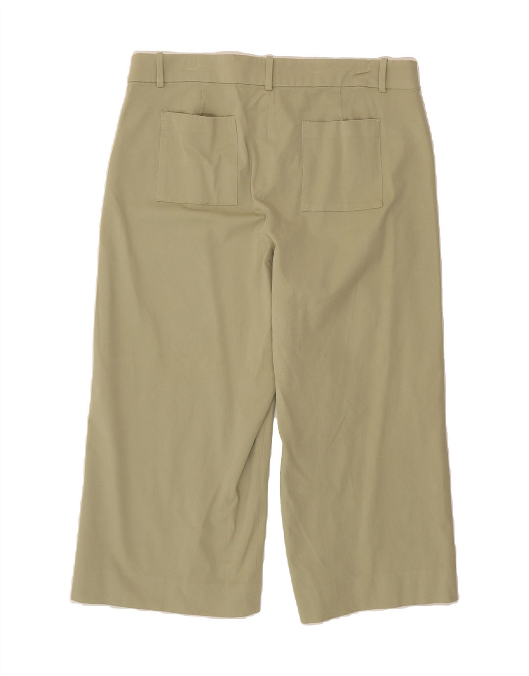 J. CREW Womens Straight Cropped Trousers US 18 2XL W40 L25 Khaki Cotton Vintage J. Crew and Second-Hand J. Crew from Messina Hembry 