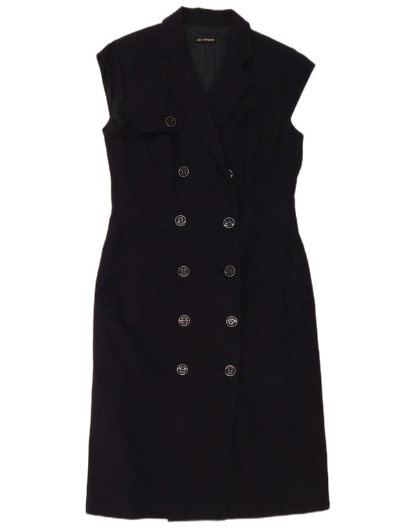 Vestido feminino Marks & Spencer com bainha autograph Reino Unido 12 médio azul marinho