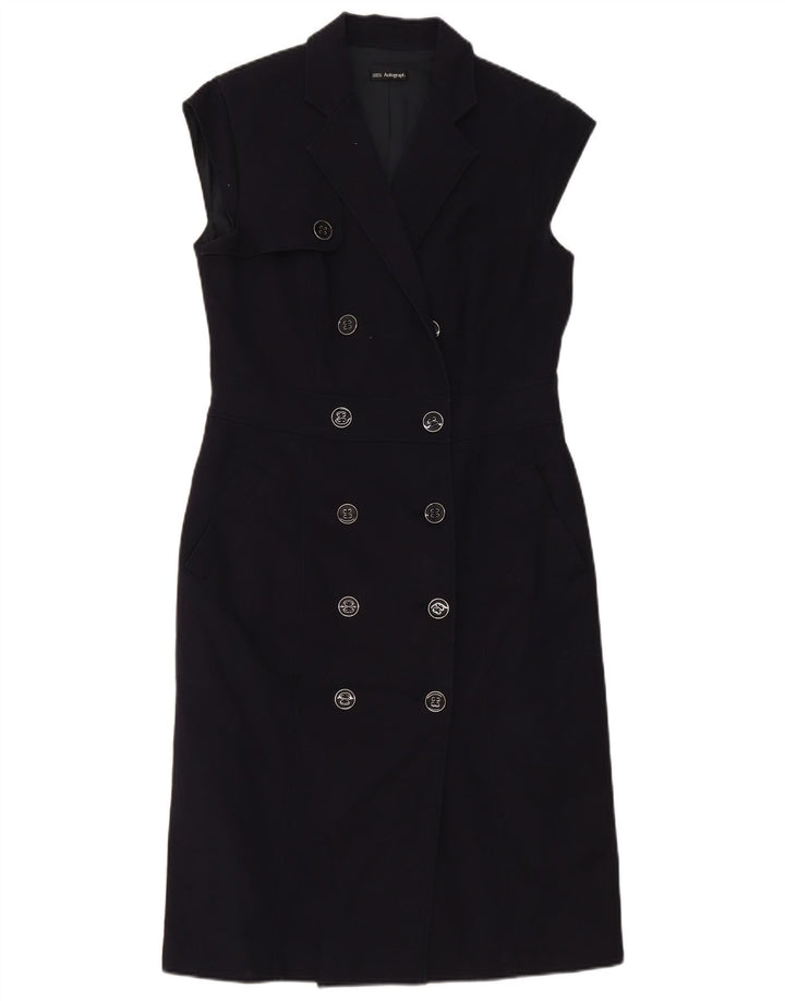 Vestido feminino Marks & Spencer com bainha autograph Reino Unido 12 médio azul marinho