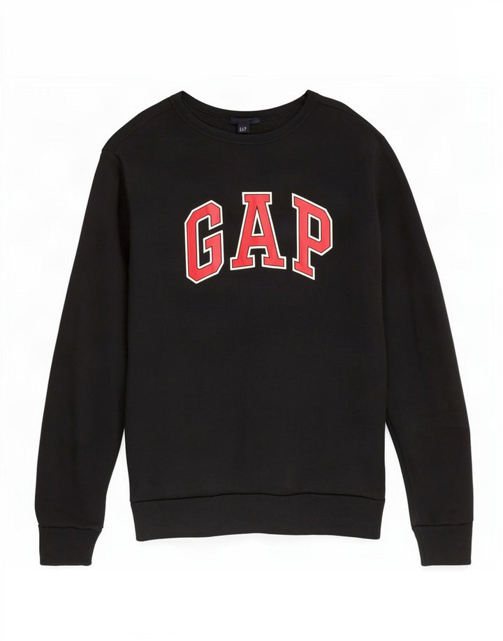 Gap moletom gráfico masculino jumper grande algodão preto