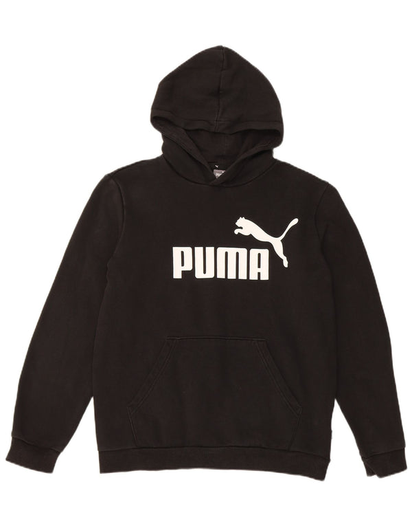 Jumper com capuz gráfico Puma Boys 13-14 anos preto algodão