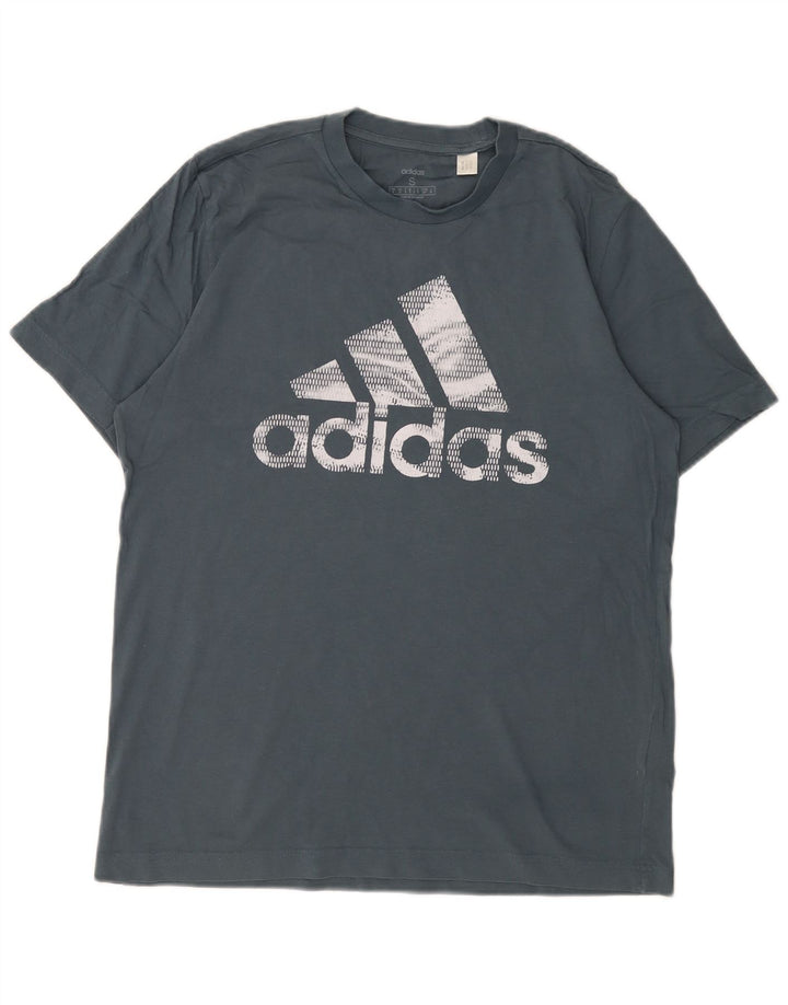 Camiseta Adidas Masculina Graphic Top Pequeno Algodão Azul