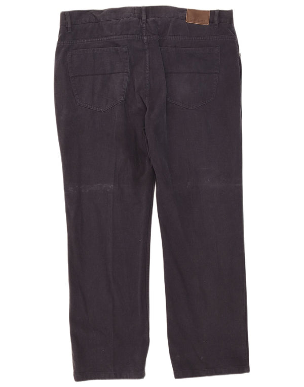 Calça masculina reta casual Marks & Spencer W40 L29 algodão azul marinho