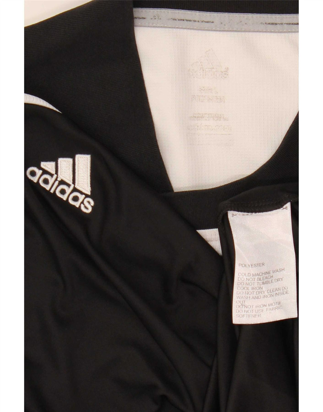 Adidas Mens Camiseta Top Grande Preto Colorblock Poliéster