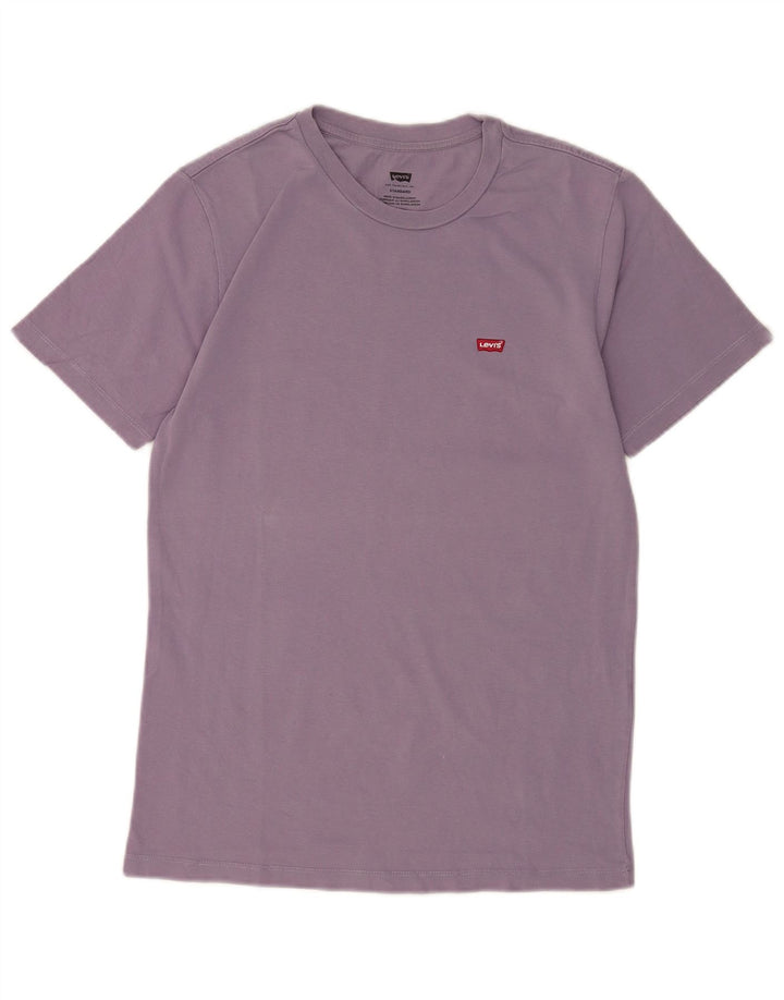 Camiseta masculina padrão Levi's Top pequeno algodão roxo