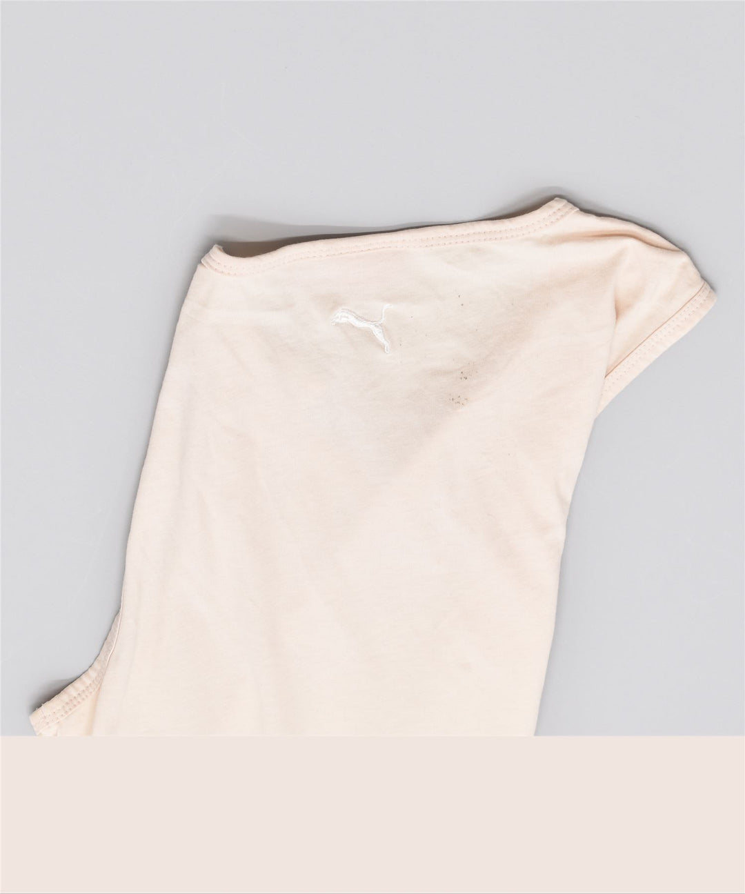 PUMA Womens Graphic Vest Top UK 10 Pequeno Off White Algodão