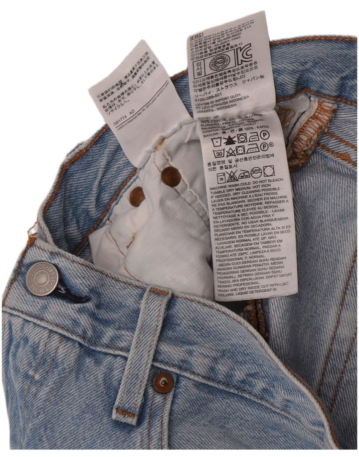 Shorts jeans feminino 501 da Levi's W28 algodão azul médio