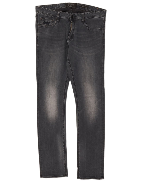 Superdry Mens Corporal Slim Jeans W34 L32 Azul Marinho Algodão