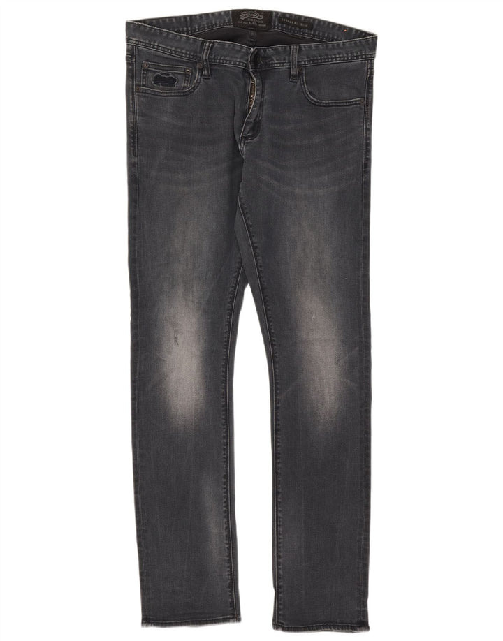 Superdry Mens Corporal Slim Jeans W34 L32 Azul Marinho Algodão