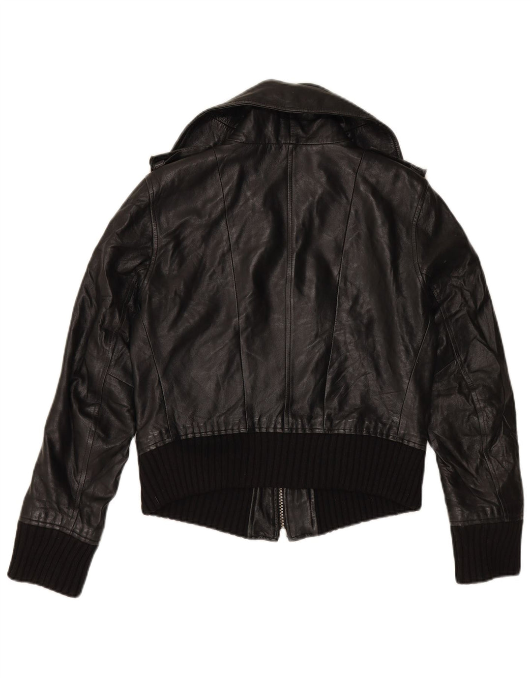 Jaqueta de couro feminina ZEN IT 46 grande couro preto