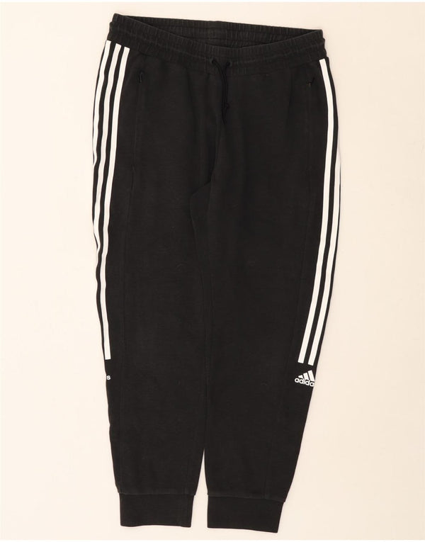 ADIDAS Womens Aeroready Tracksuit Pants Joggers UK 12/14 Médio Preto