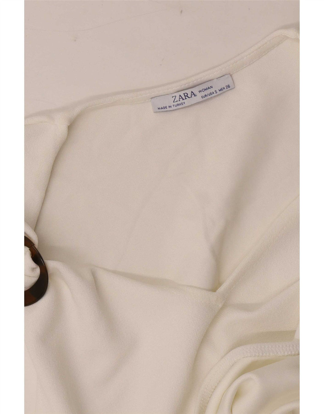 Macacão feminino sem mangas Zara UK 8 pequeno branco