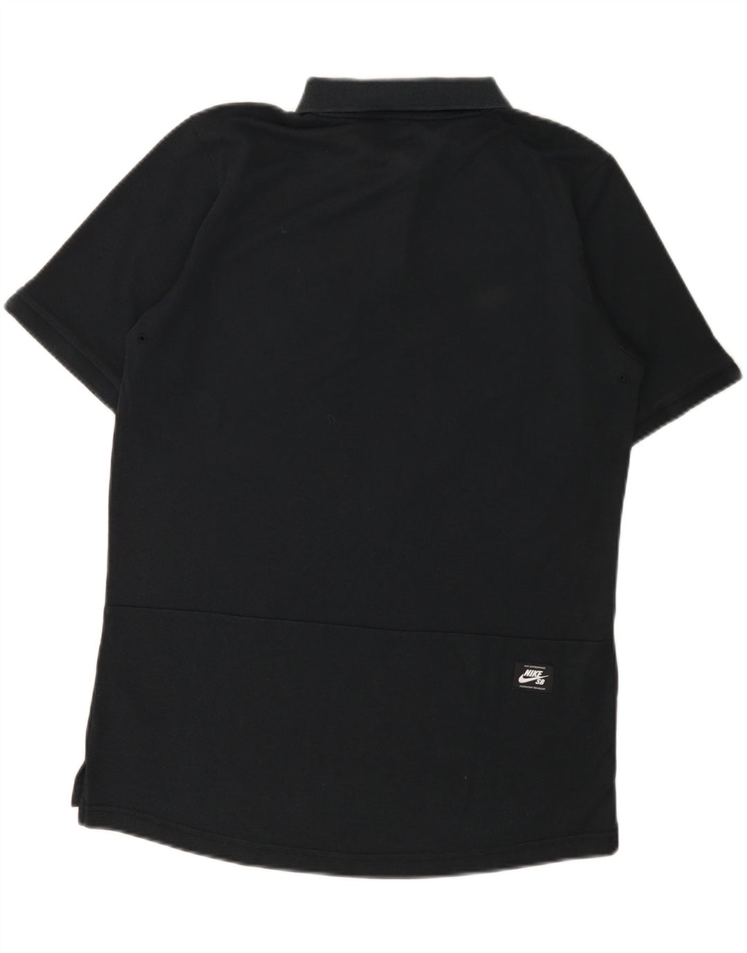 Camisa polo masculina Nike Dri Fit de algodão preto médio