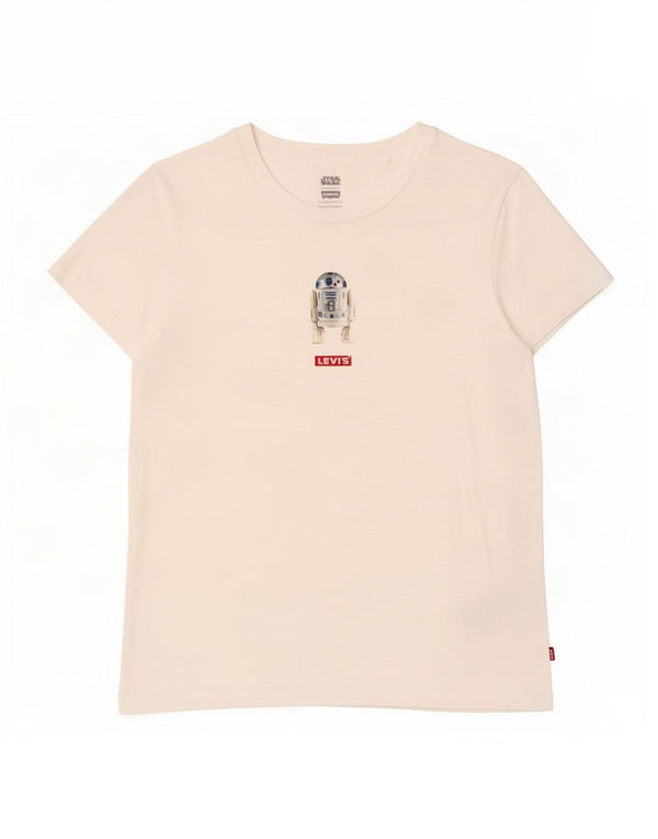 Camiseta feminina Star Wars Graphic da Levi's Top UK 10 algodão branco pequeno