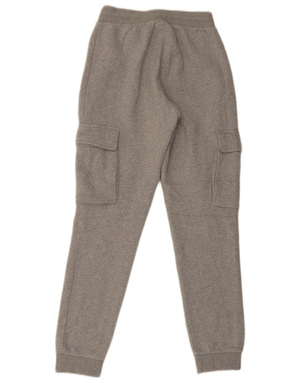 Adidas masculino cargo calças de treino joggers pequeno cinza manchado de algodão