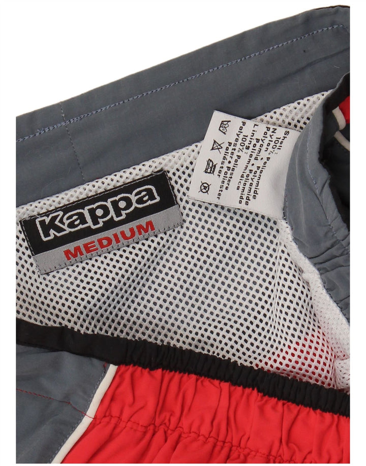Shorts de natação masculino Kappa gráfico médio vermelho colorblock poliamida