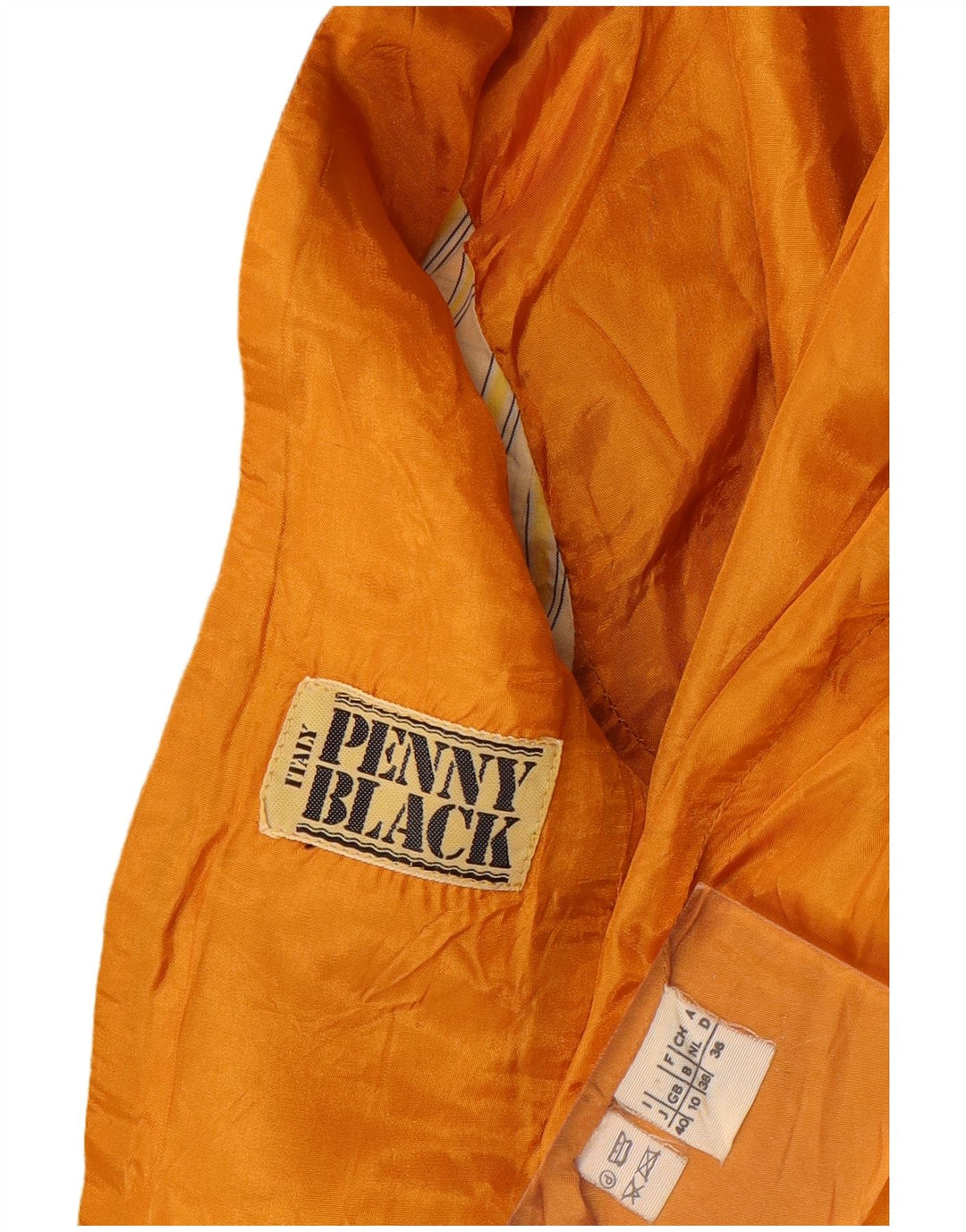 Jaqueta blazer feminina de 2 botões PENNY BLACK Reino Unido 10 pequeno bloco colorido amarelo