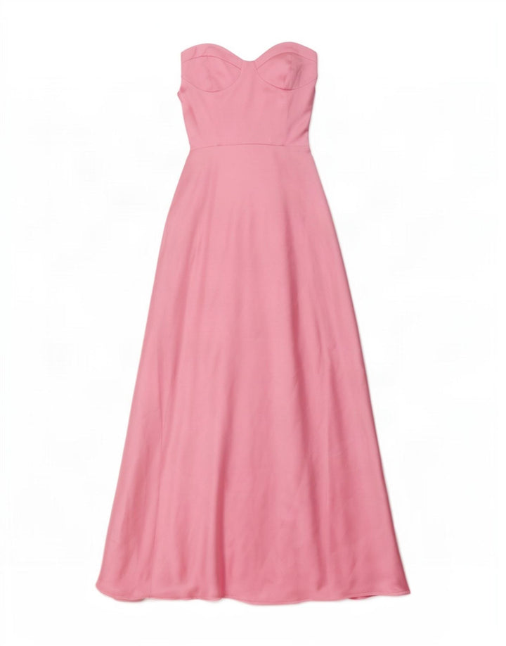 Vestido maxi sem alças feminino Zara UK 4 XS rosa