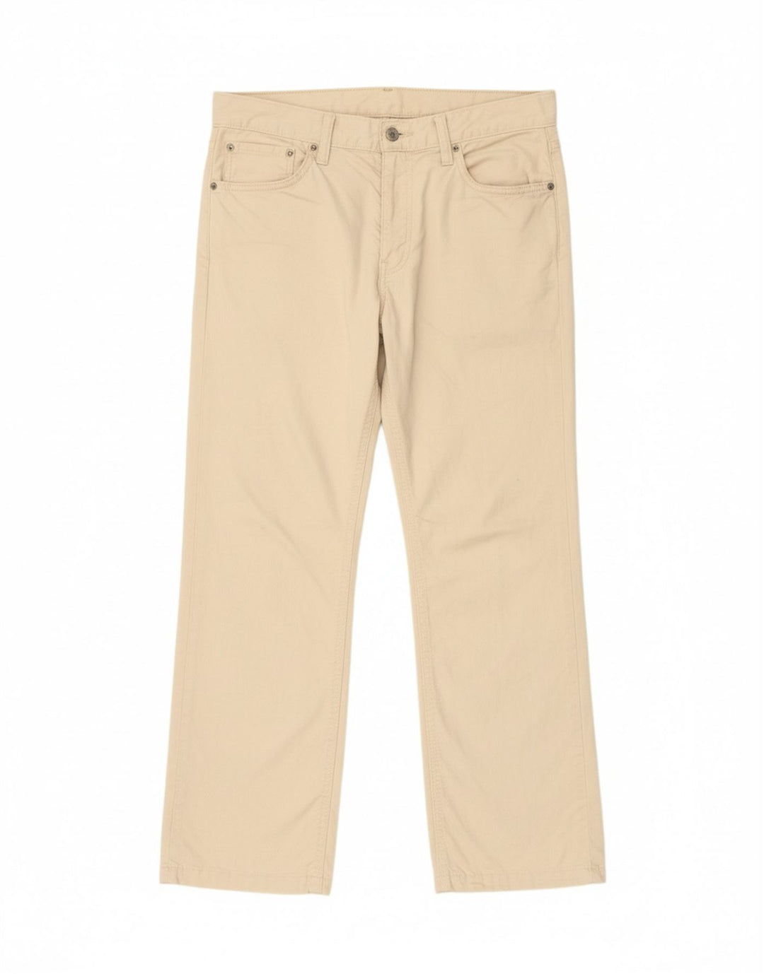 LEVI'S Mens 514 Straight Casual Trousers W34 L28 Beige Cotton Vintage Levi's and Second-Hand Levi's from Messina Hembry 