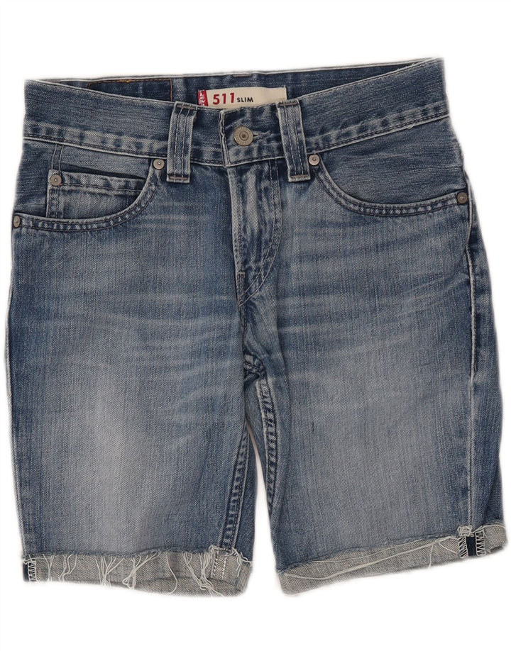 Shorts jeans feminino LEVI'S 511 Slim W29 algodão azul médio