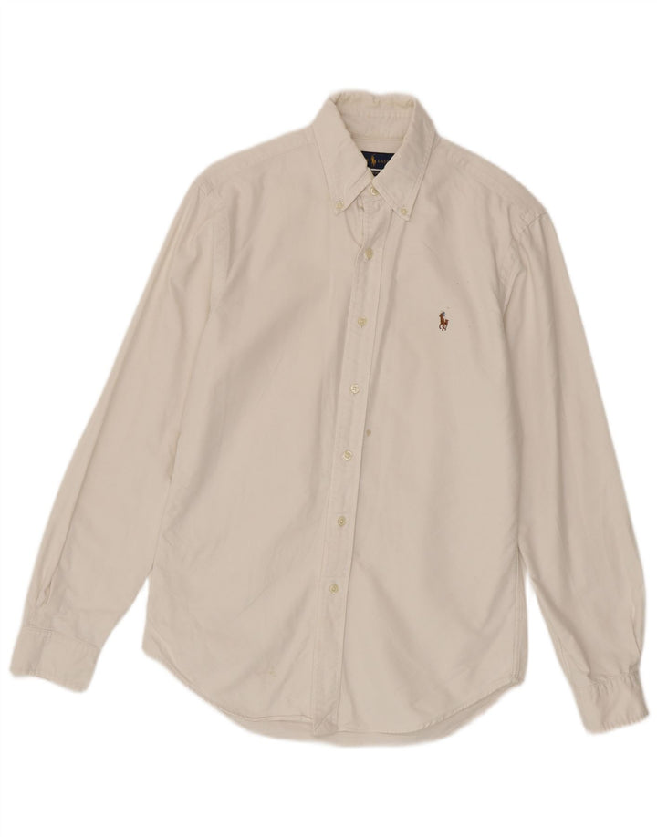 Camisa Slim Fit Masculina Ralph Lauren Pequena Branca