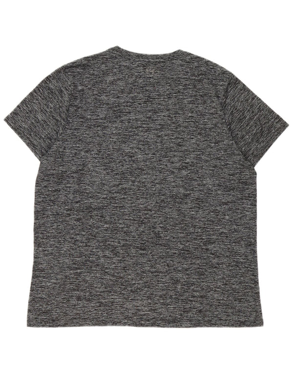 Camiseta masculina Under Armour Top XL poliéster manchado cinza