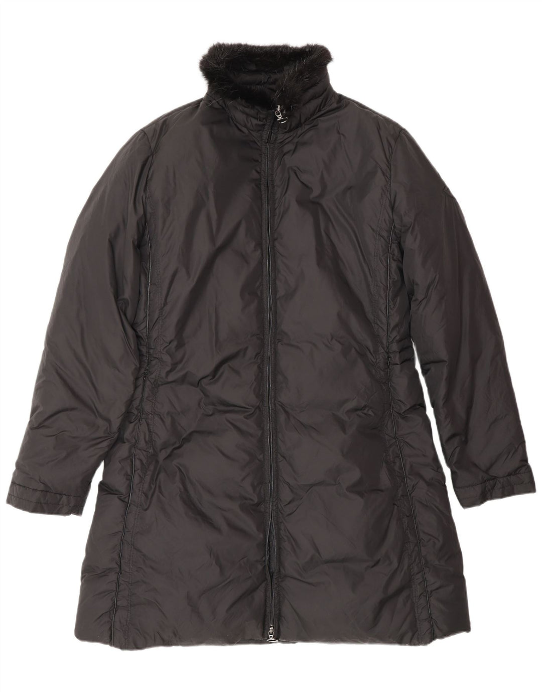 Casaco acolchoado feminino MONCLER tamanho 5 2XL poliéster preto inverno